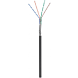 CAT6 SF/UTP 305m buitenkabel op rol soepel zwart CCA