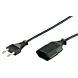 Stroom verloopkabel Europlug 5m zwart