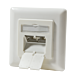 Cat6a STP inbouwdoos, ivoor