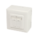 Cat6a STP opbouwdoos, ivoor