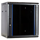 12U wandkast ongemonteerd met glazen deur 600x450x635mm (BxDxH)