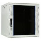 12U witte wandkast met glazen deur 600x600x635mm