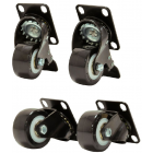 Set wieltjes voor alle 19 inch patchkasten 2 met rem