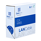 CAT5e SF/UTP 100m kabel op rol soepel grijs CCA