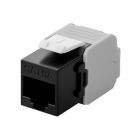 CAT6a UTP Keystone Connector - LSA - Zwart