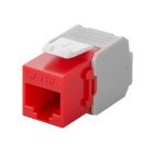 CAT6a UTP Keystone Connector - LSA - Rood