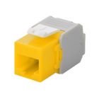 CAT6a UTP Keystone Connector - LSA - Geel