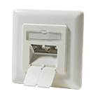 Cat6a STP inbouwdoos, ivoor