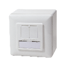 Cat5e STP opbouwdoos, wit