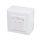 Cat6 STP opbouwdoos, wit