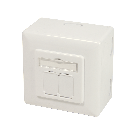 Cat6 STP opbouwdoos, ivoor