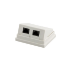 CAT5e UTP opbouwdoos, wit