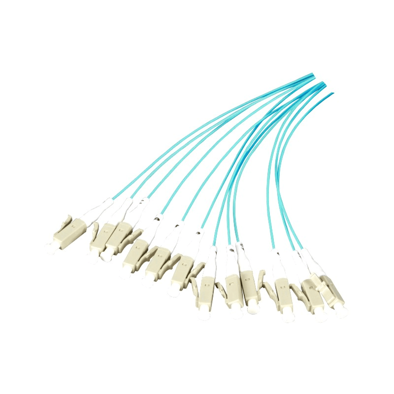 OM3 glasvezel pigtail turquise ST - 12 stuks