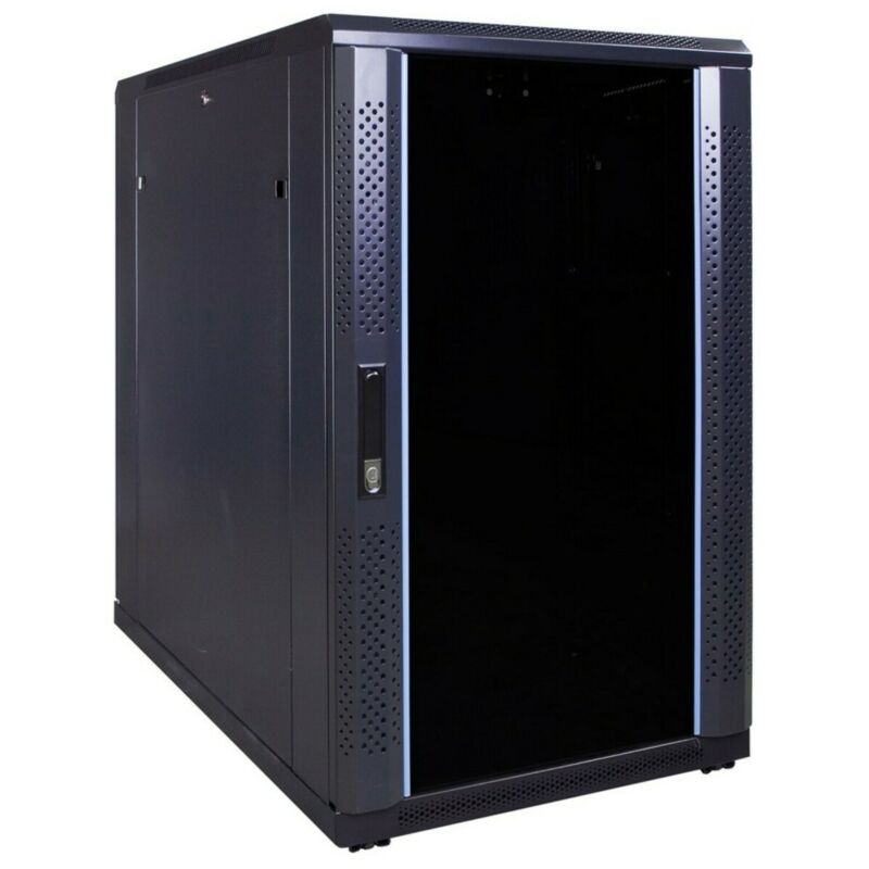 18U Patchkast met glazen deur 600x1000x1000mm (BxDxH)