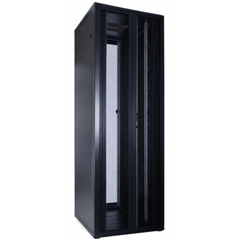 47U serverkast met dubbele geperforeerde voor- en achterdeur 600x800x2200mm (BxDxH)