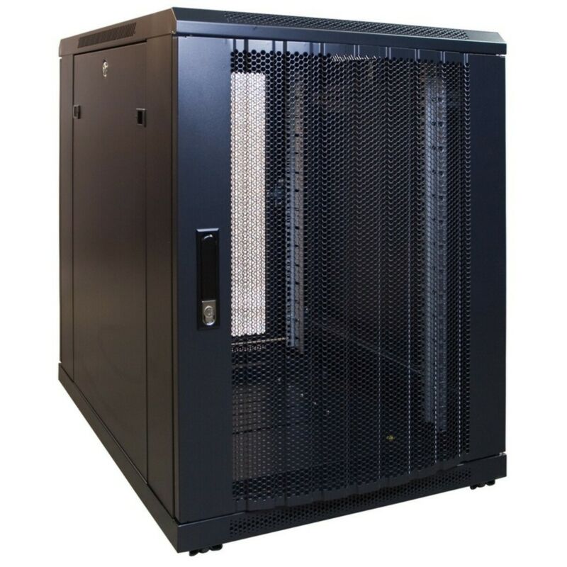 15U mini Patchkast met geperforeerde deur 600x800x860mm (BxDxH) 