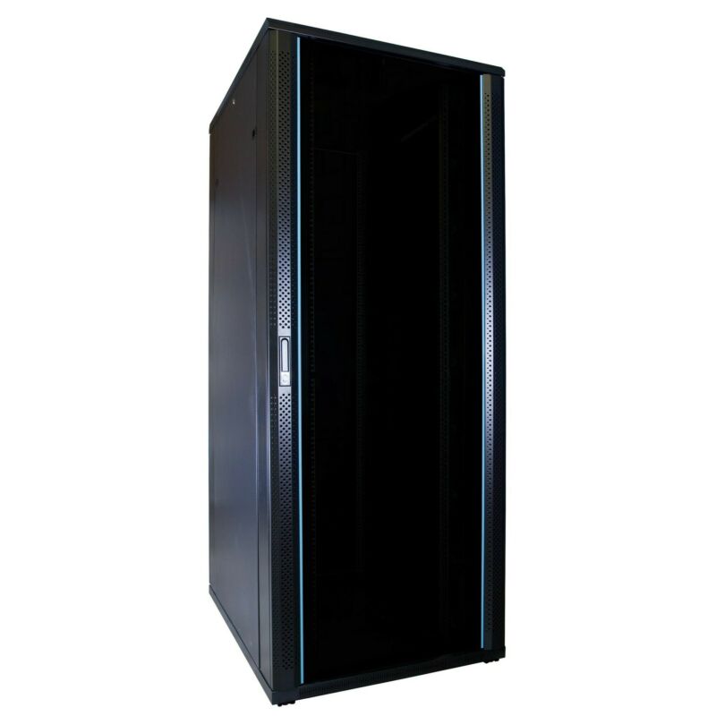 47U Patchkast met glazen deur 600x1000x2200mm (BxDxH)