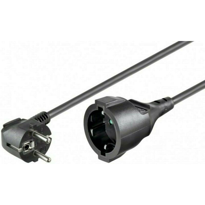 Schuko verlengsnoer 10m zwart