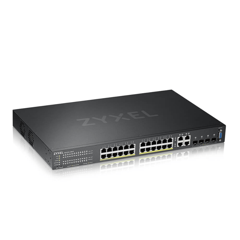 Zyxel 28-poorts GS2210 managed PoE+ switch