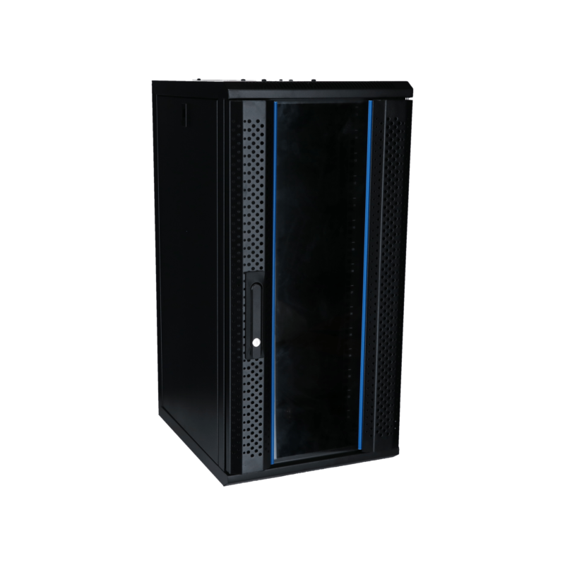 10 inch 15U Patchkast met glazen deur 370x450x752mm (BxDxH)