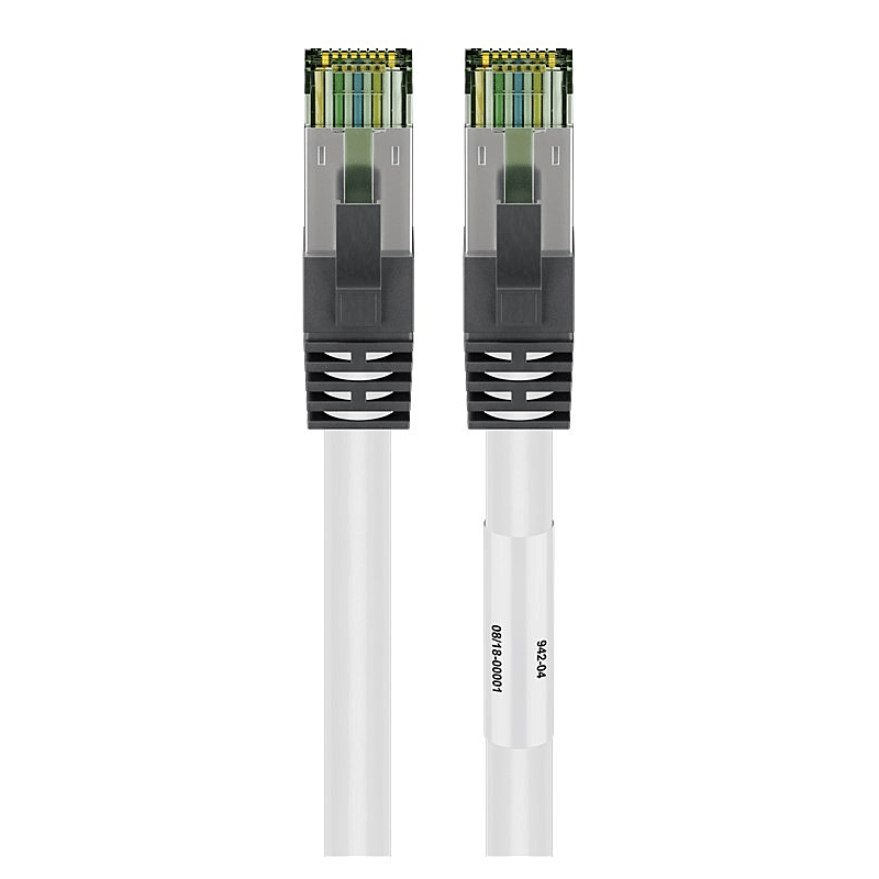 Cat8 S/FTP (PIMF) patchkabel 5m wit