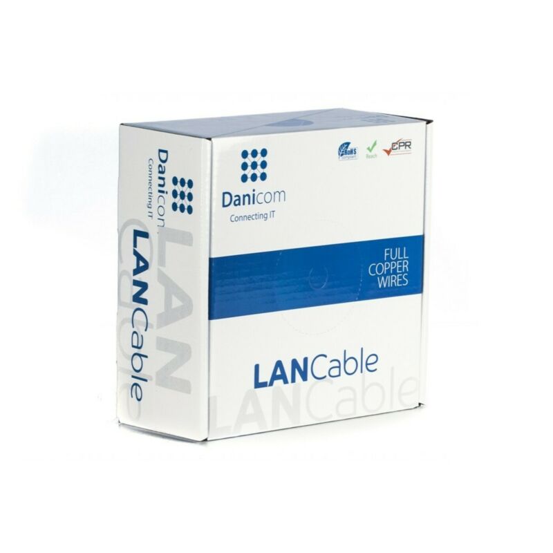 DANICOM CAT6 UTP 100m kabel op rol soepel - PVC (Fca)