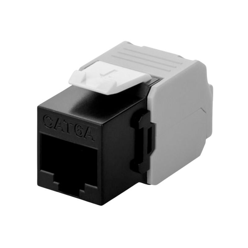 CAT6a UTP Keystone Connector - LSA - Zwart