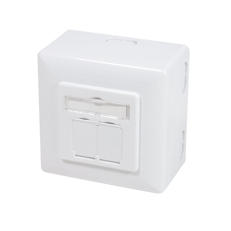 Cat6 STP opbouwdoos, wit
