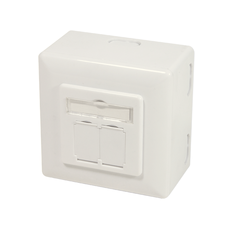 Cat6 STP opbouwdoos, ivoor