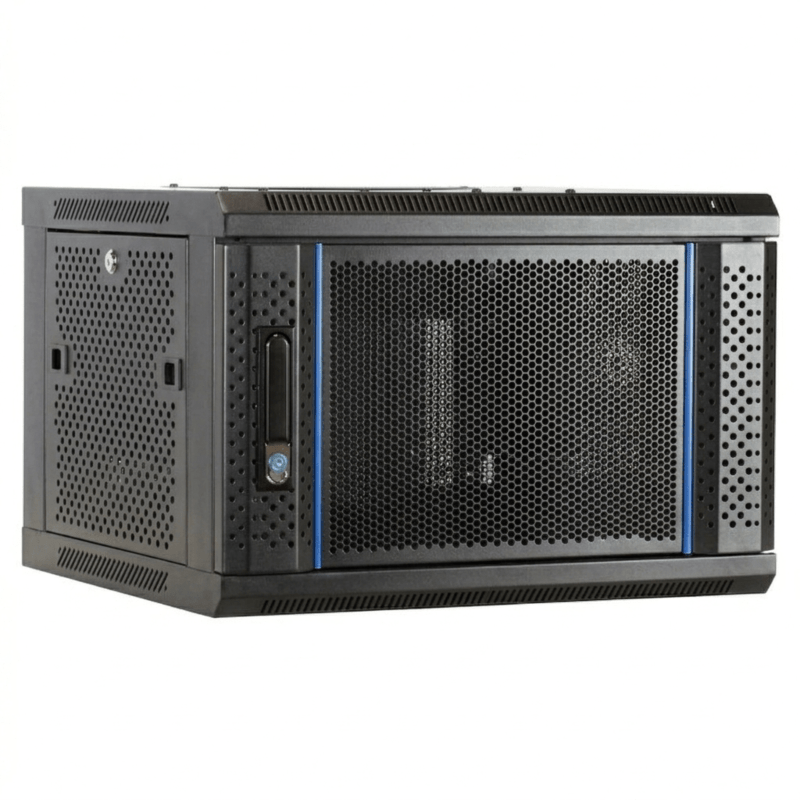 6U wandkast met geperforeerde deur 600x450x368mm
