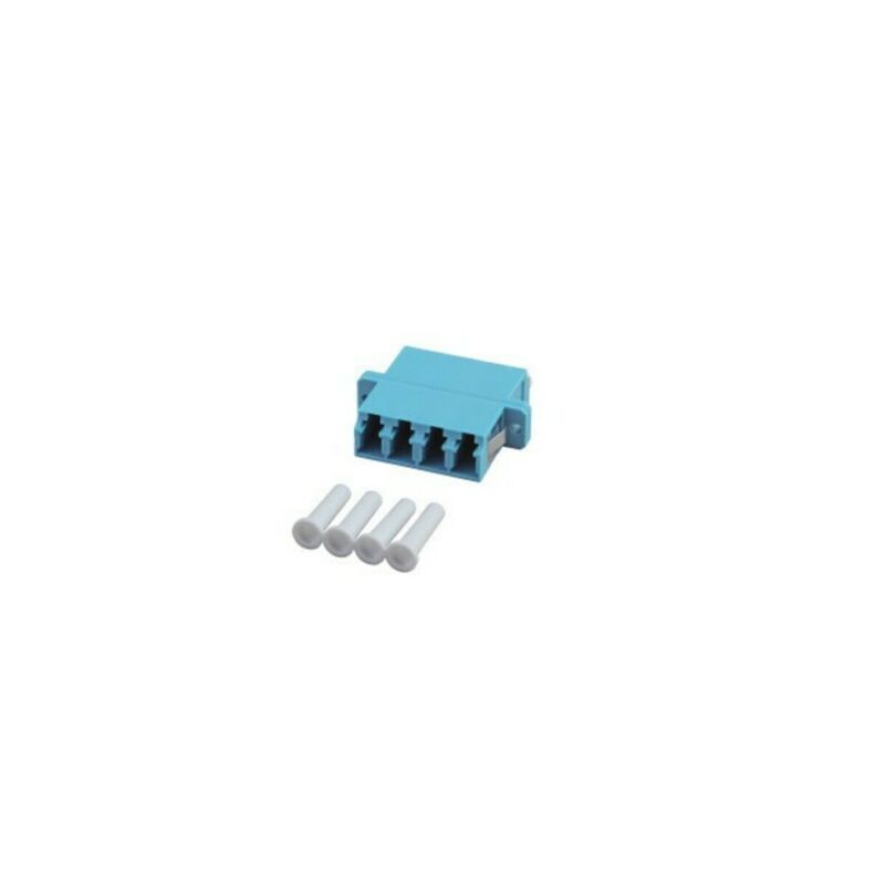 Multimode koppeling 4-voudig LC-LC quad turquise