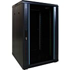 18U Patchkast met glazen deur 600x600x1000mm (BxDxH)