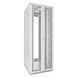 47U witte patchkast met dubbele geperforeerde voor- en achterdeuren 800x800x2200mm (BxDxH)