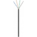 CAT6 U/UTP 305m buitenkabel op rol soepel zwart CCA