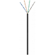 CAT5e U/UTP 100m kabel op rol soepel zwart CCA 