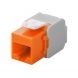 CAT6a UTP Keystone Connector - LSA - Oranje