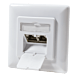Cat6a STP inbouwdoos, wit