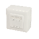 Cat6 STP opbouwdoos, ivoor