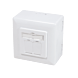 Cat6a STP opbouwdoos, wit