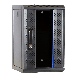 10 inch 9U serverkast met glazen deur 370x450x486mm (BxDxH)