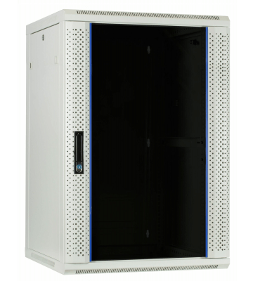 27U witte wandkast met glazen deur 600x600x1300mm (BxDxH)