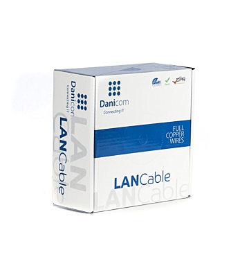 DANICOM CAT6 FTP 100m kabel op rol stug -  LSZH (Dca)