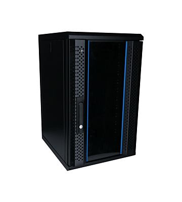10 inch 12U Patchkast met glazen deur 370x450x618mm (BxDxH)