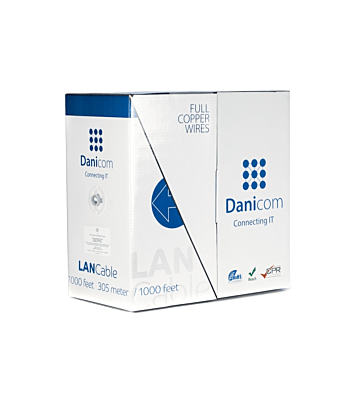 DANICOM CAT5E FTP 305m kabel op rol stug - LSZH (Eca)