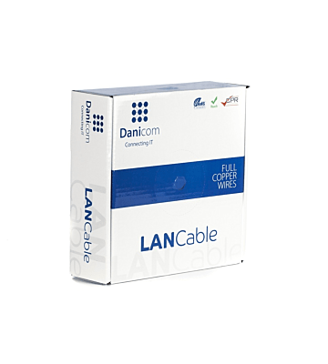 DANICOM CAT6A S/FTP 50m kabel op rol stug -  LSZH (Dca)