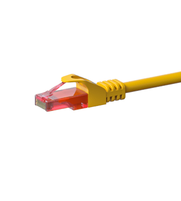 UTP CAT6 patchkabel 0,15m geel - 100% koper