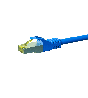 Cat7 S/FTP (PIMF) patchkabel 0,25m blauw