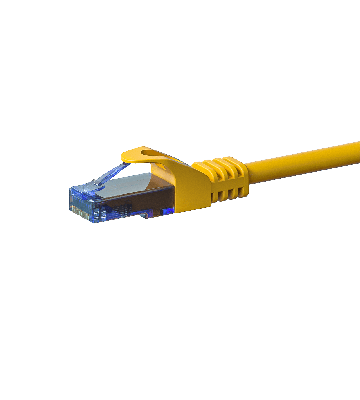UTP CAT6a patchkabel 10m geel - 100% koper