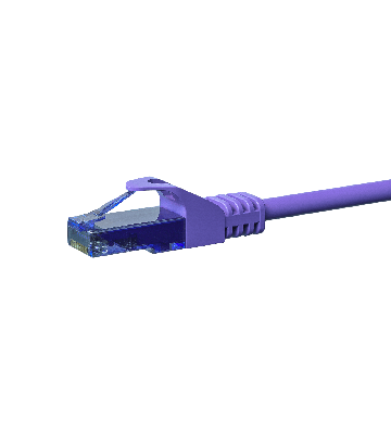 UTP CAT6a patchkabel 0,25m paars - 100% koper
