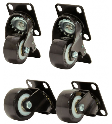 Set wieltjes voor alle 19 inch patchkasten 2 met rem